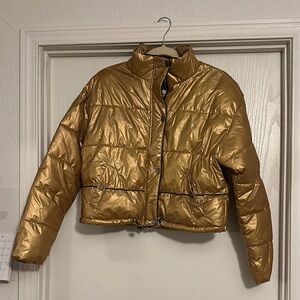 Coalition LA Gold Puffer Jacket